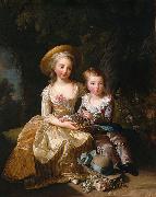 elisabeth vigee-lebrun Portrait of Madame Royale and Louis Joseph, Dauphin of France oil painting artist